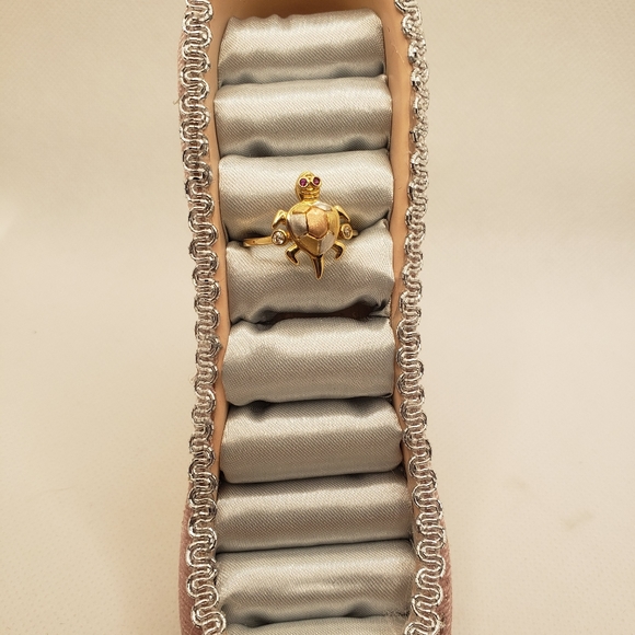 14k solid Gold Turtle Rings size 8 - Picture 13 of 15